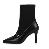 Arden Furtado Spring And autumn Fashion Women's Shoes Pointed Toe Stilettos Heels Sexy Classics Personality Party Shoes Elegant Ladies Boots Pure Color