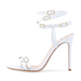 Arden Furtado Summer Fashion Women's Shoes Stilettos Heels Sexy Elegant Mature Concise Buckle ankle strap Sandals 