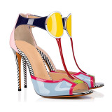 Arden Furtado Summer Fashion Trend Women's Shoes Sexy Elegant Back zipper Sandals Classics Stilettos Party Shoes  Leather Heels