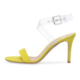 Arden Furtado Summer Fashion Trend Women's Shoes  Sexy Elegant Stilettos Heels Pure Color Classics Sandals Buckle Party Shoes