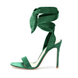 Arden Furtado Summer Fashion Trend Women's Shoes Stilettos Heels Sexy Elegant Pure Color  Ankle Strap Party Shoes Concise