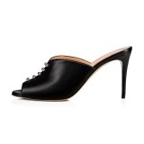 Arden Furtado Summer Fashion Trend Women's Shoes Sexy Elegant Pure Color slippers apricot Concise Leather Mature Classics Office lady