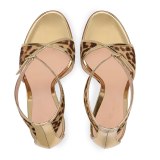Arden Furtado Summer Fashion Trend Women's Shoes  Sexy Elegant Sandals Buckle Sling Concise Leopard Print Back  Office lady