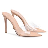Arden Furtado Summer Fashion Women's Shoes Stilettos Heels Sexy PVC red Elegant Classics Slippers slides Big size
