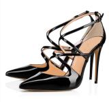 Arden Furtado Summer Fashion Trend Women's Shoes Pointed Toe Stilettos Heels Pure Color Leather Buckle Sexy Elegant Sandals