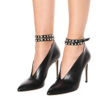 Arden Furtado Summer Fashion 2019 Women's Shoes Pointed Toe Stilettos Heels Sexy Elegant buckle Pumps Elegant Leather