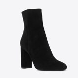 Arden Furtado Fashion Women's Shoes Winter  Pointed Toe Chunky Heels Zipper Sexy Elegant Ladies Boots Pure Color Short Boots