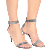 Arden Furtado Summer Fashion Women's Shoes Stilettos Heels Narrow Band Sexy Classics Elegant grey Sandals Buckle