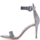 Arden Furtado Summer Fashion Women's Shoes Stilettos Heels Narrow Band Sexy Classics Elegant grey Sandals Buckle