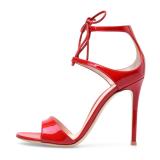 Arden Furtado Summer Fashion Trend Women's Shoes Stilettos Heels Pure Color Mature Sandals Narrow Band Classics Ankle Strap