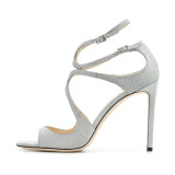 Arden Furtado Summer Fashion Trend Women's Shoes Sexy  Pure Color Concise Sandals Buckle Sling Back Elegant Party Shoes