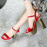 Arden Furtado Summer Fashion Women's Shoes Sexy Elegant Narrow Band Sandals Buckle strap rhinestone shoes