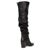 Arden Furtado Fashion Women's Shoes Winter Pointed Toe Chunky Heels Zipper Knee High Boots Sexy Elegant Ladies Boots