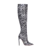 Arden Furtado Fashion Women's Shoes Winter Pointed Toe Stilettos Heels Zipper Leat Sexy Elegant Ladies Boots Pure Color Elegant