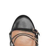 Summer 2019 fashion women's shoes zipper black sexy elegant open toe buckle strap narrow band sandals