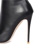Arden Furtado Fashion Women's Shoes Winter  Pointed Toe Stilettos Heels Concise Office Lady Pure Color Zipper Women's Boots