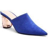 Arden Furtado Summer Fashion Trend Women's Shoes Pointed Toe Chunky Heels Slippers Mules Sexy Elegant  Pure Color Concise