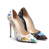 Arden Furtado Summer Fashion Trend Women's Shoes Pointed Toe Stilettos Heels Pure Color Elegant Classics Mature Concise Pumps