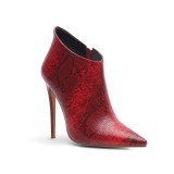 Arden Furtado spring and autumn 2019 fashion women's shoes pointed toe sexy serpentine stilettos heels zipper short boots