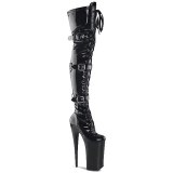 Arden Furtado Fashion Women's Shoes Round Toe platform Stilettos Heels Zipper Sexy Elegant Black Over The Knee thigh High Boots