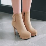 Arden Furtado Fashion Women's Shoes Winter  Stilettos Heels Short Boots Classics Mature Sexy Elegant platform boots