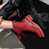 Arden Furtado Fashion Women's Shoes Winter Ladies Boots Women's Boots white Burgundy Boots Genuine Leather