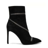 Arden Furtado Fashion Women's Shoes Pointed Toe Stilettos Heels Zipper Sexy Elegant Ladies Boots zipper Boots