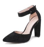Arden Furtado Summer Fashion Trend Women's Shoes Pointed Toe pure color Buckle Chunky Heels  Sexy Elegant Sandals Party Shoes