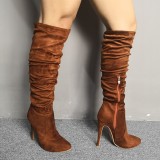 Arden furtado Winter spring autumn Stilettos heels Fashion stilettos heels knee high boots big size 40