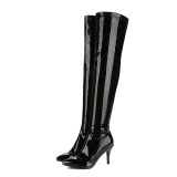 Arden furtado Winter Red White Black Stilettos heels zipper Women's boots Over the knee boots small size 32 33