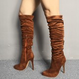 Arden furtado Winter spring autumn Stilettos heels Fashion stilettos heels knee high boots big size 40