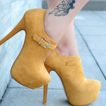 Arden furtado spring autumn Yellow Sexy platform Stilettos heels zipper round toe pumps Fashion Women's shoes 