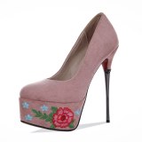 Arden Furtado Summer Fashion Trend Women's Shoes Pointed Toe Stilettos Heels  Sexy Elegant pure color  pink Waterproof Classics