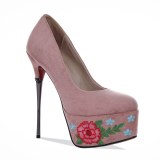 Arden Furtado Summer Fashion Trend Women's Shoes Pointed Toe Stilettos Heels  Sexy Elegant pure color  pink Waterproof Classics