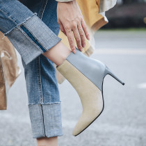 Arden Furtado Fashion Women's Shoes Winter Pointed Toe Stilettos Heels Zipper  Sexy Elegant Ladies Boots