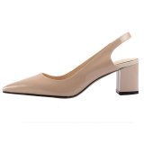 Arden Furtado Summer Fashion Trend Women's Shoes Pointed Toe Chunky Heels Sexy Elegant pure color Buckle Elegant Leather Concise