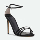 Arden Furtado Summer Fashion Trend Women's Shoes Stilettos Heels Sexy Elegant pure color Sandals Buckle Narrow Band Classics