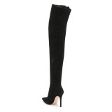 Arden Furtado Fashion Women's Shoes Winter Pointed Toe Stilettos Heels Zipper Sexy Elegant over the knee high boots sexy boots 