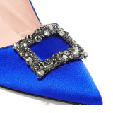 Arden Furtado Summer Fashion Trend Women's Shoes Pointed Toe Stilettos Heels  blue  Sexy Elegant Slip-on pure color Party Shoes