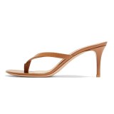 Arden Furtado Summer Fashion Trend Women's Shoes Stilettos Heels  Sexy Elegant  pure color Concise Classics Slippers Leather