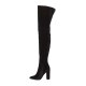 Arden Furtado Fashion Women's Shoes Winter Pointed Toe Chunky Heels Zipper Sexy Elegant Ladies Over the knee Boots high heels