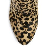 Arden Furtado Fashion Women's Shoes Winter Pointed Toe Stilettos Heels Zipper leopard print  Ladies Boots Concise Short Boots