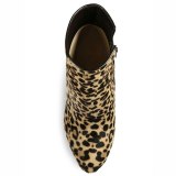 Arden Furtado Fashion Women's Shoes Winter Pointed Toe Stilettos Heels Zipper leopard print  Ladies Boots Concise Short Boots