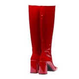 Arden Furtado Fashion Women's Shoes Winter Square Head Sexy Elegant Zipper red Women's Boots Concise Classics Mature Big size 43