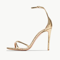 Arden Furtado Summer Fashion Trend Women's Shoes Pointed Toe Stilettos Heels gold Sexy Elegant pure color Sandals Classics