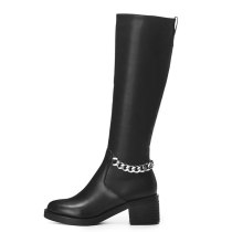 Arden Furtado Fashion Women's Shoes Elegant Ladies Boots Concise Winter  Sexy  Concise pure color Zipper Knee High Boots Leather