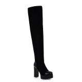 Arden Furtado Fashion Women's Shoes Winter pure color Classics Waterproof Concise Women's Boots Over The Knee High Boots Suede