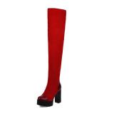 Arden Furtado Fashion Women's Shoes Winter pure color Classics Waterproof Concise Women's Boots Over The Knee High Boots Suede