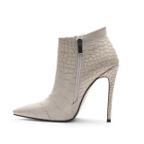 Arden Furtado Fashion Women's Shoes Winter Pointed Toe Stilettos Heels Zipper pure color Elegant Ladies Boots Concise Mature