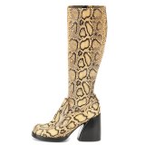 Arden Furtado Fashion Women's Shoes Winter   Sexy Elegant Ladies Boots Mature Concise Zipper Knee High Boots Serpentine Leather